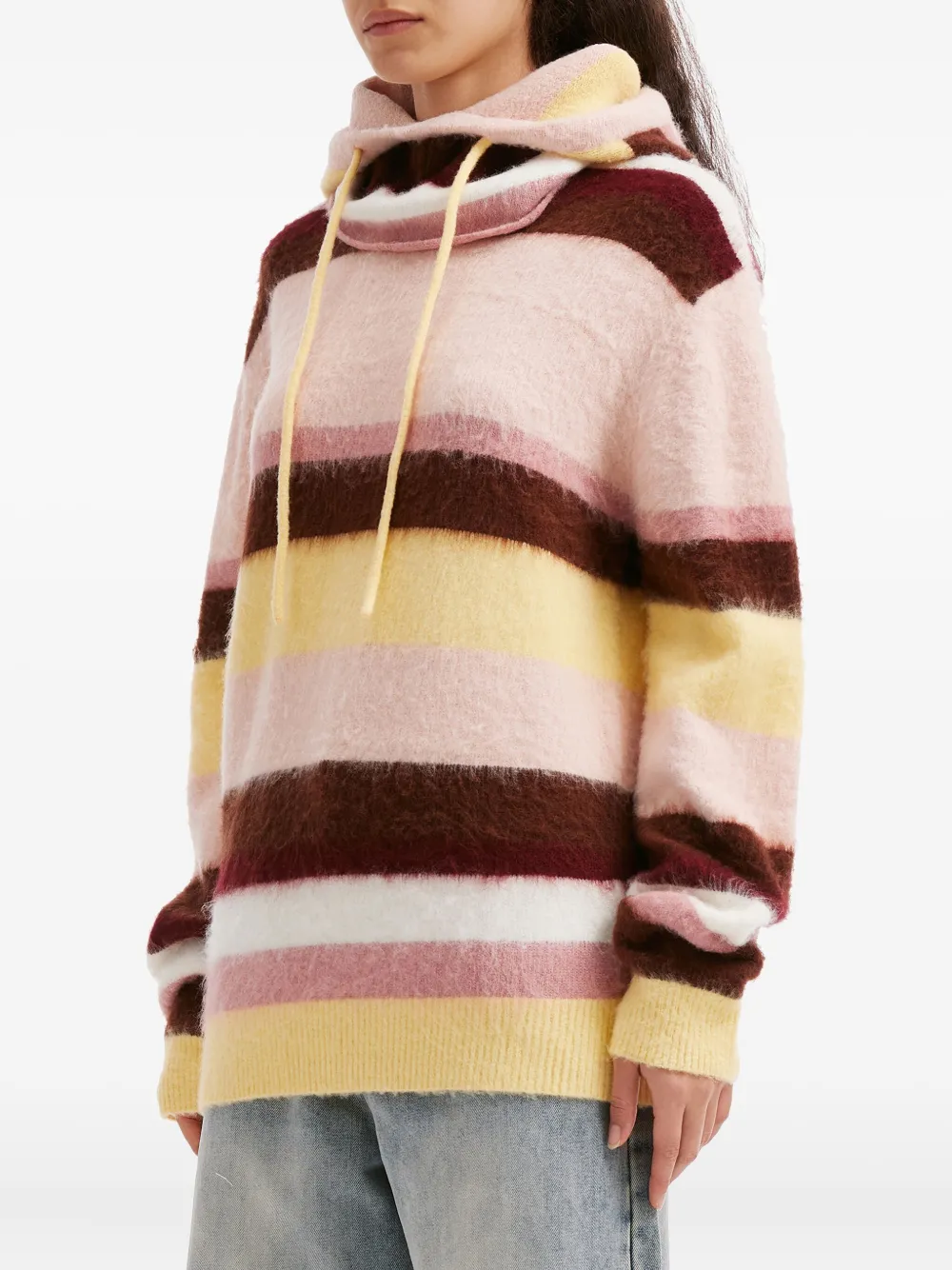 B+ab Striped Hooded Sweater In Multi
