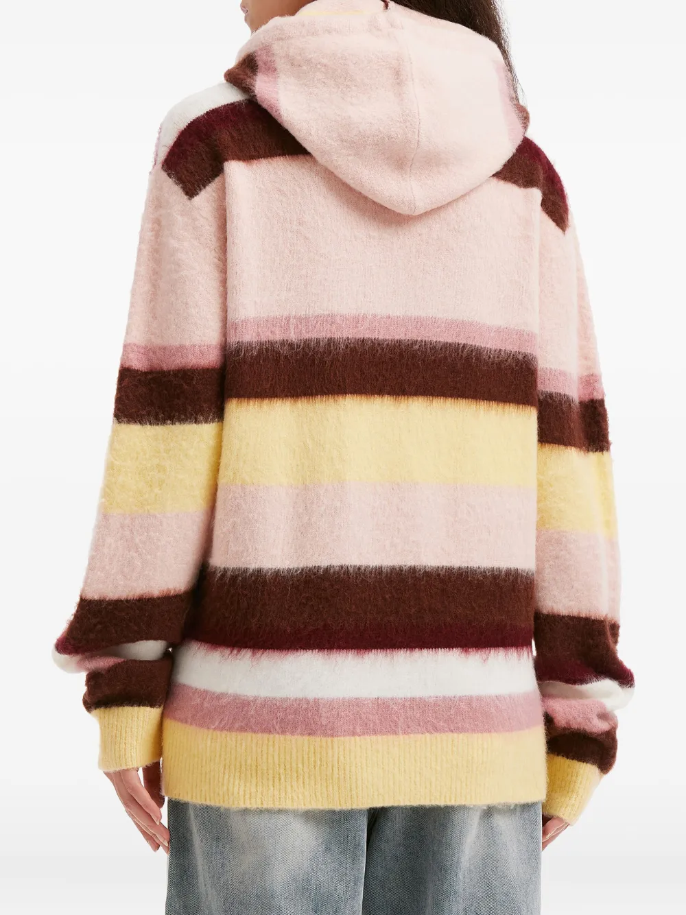B+ab Striped Hooded Sweater In Multi