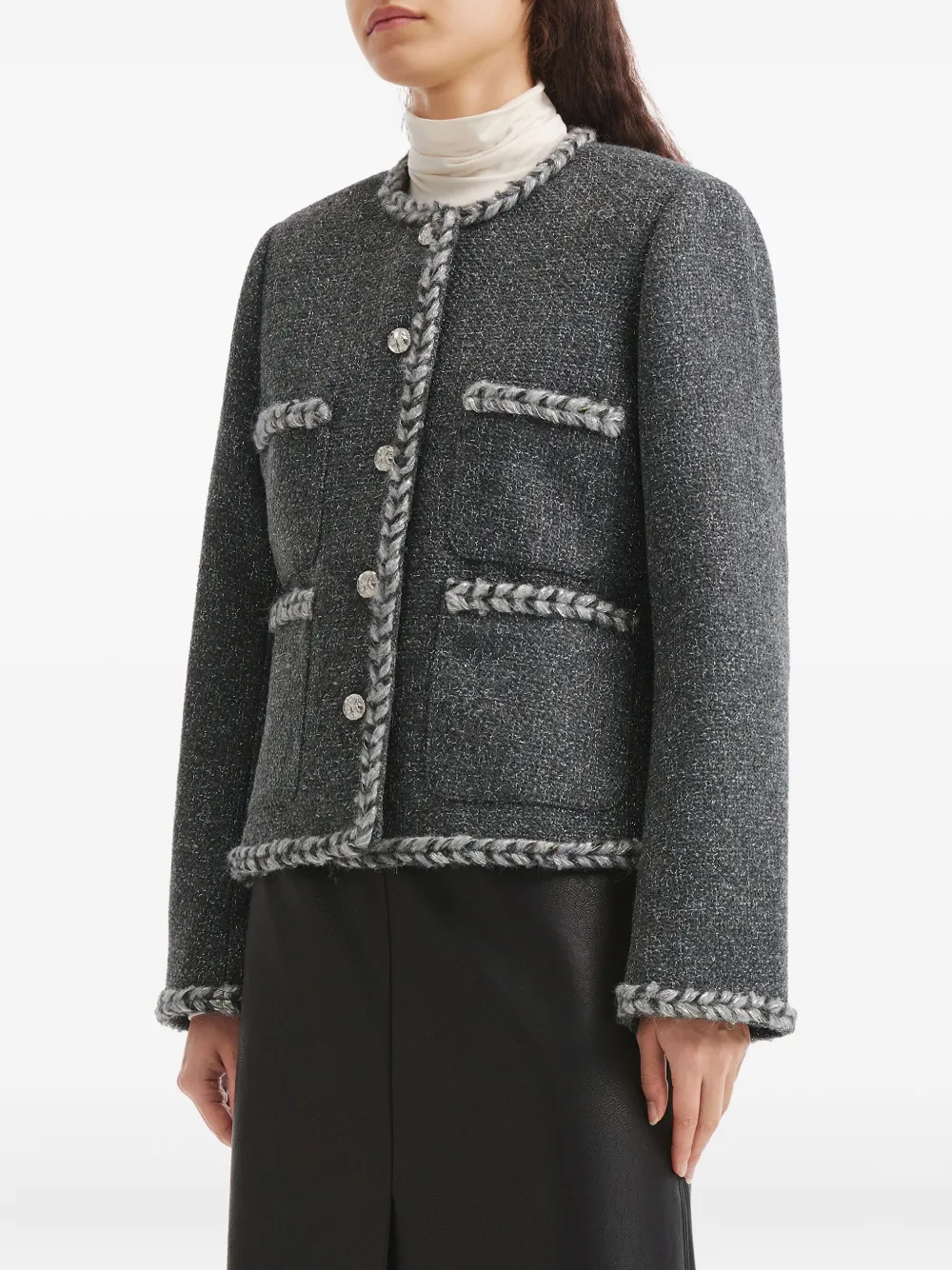 b+ab Jack met gevlochten afwerking Grijs