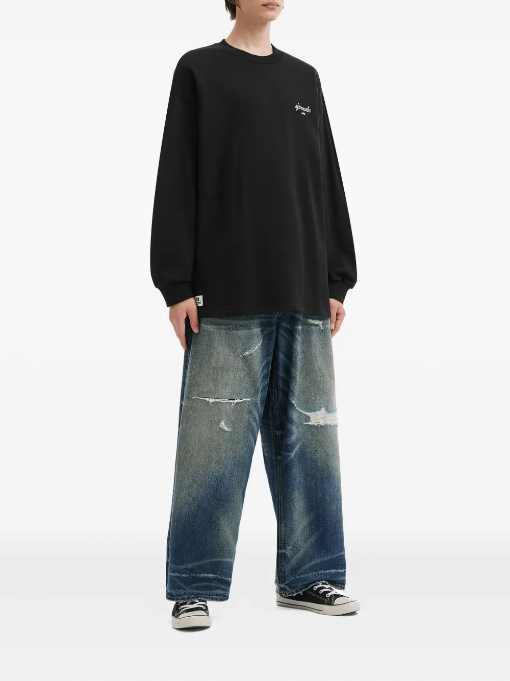 Aftermaths logo-embroidered sweatshirt - Zwart