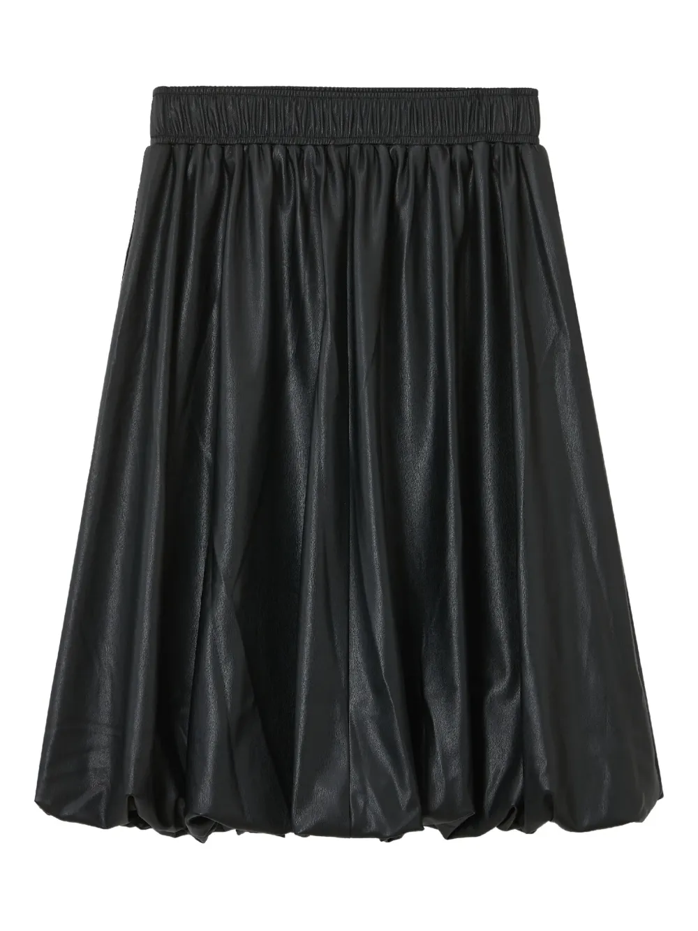 B+ab Elasticated Bubble-hem Midi Skirt In Black