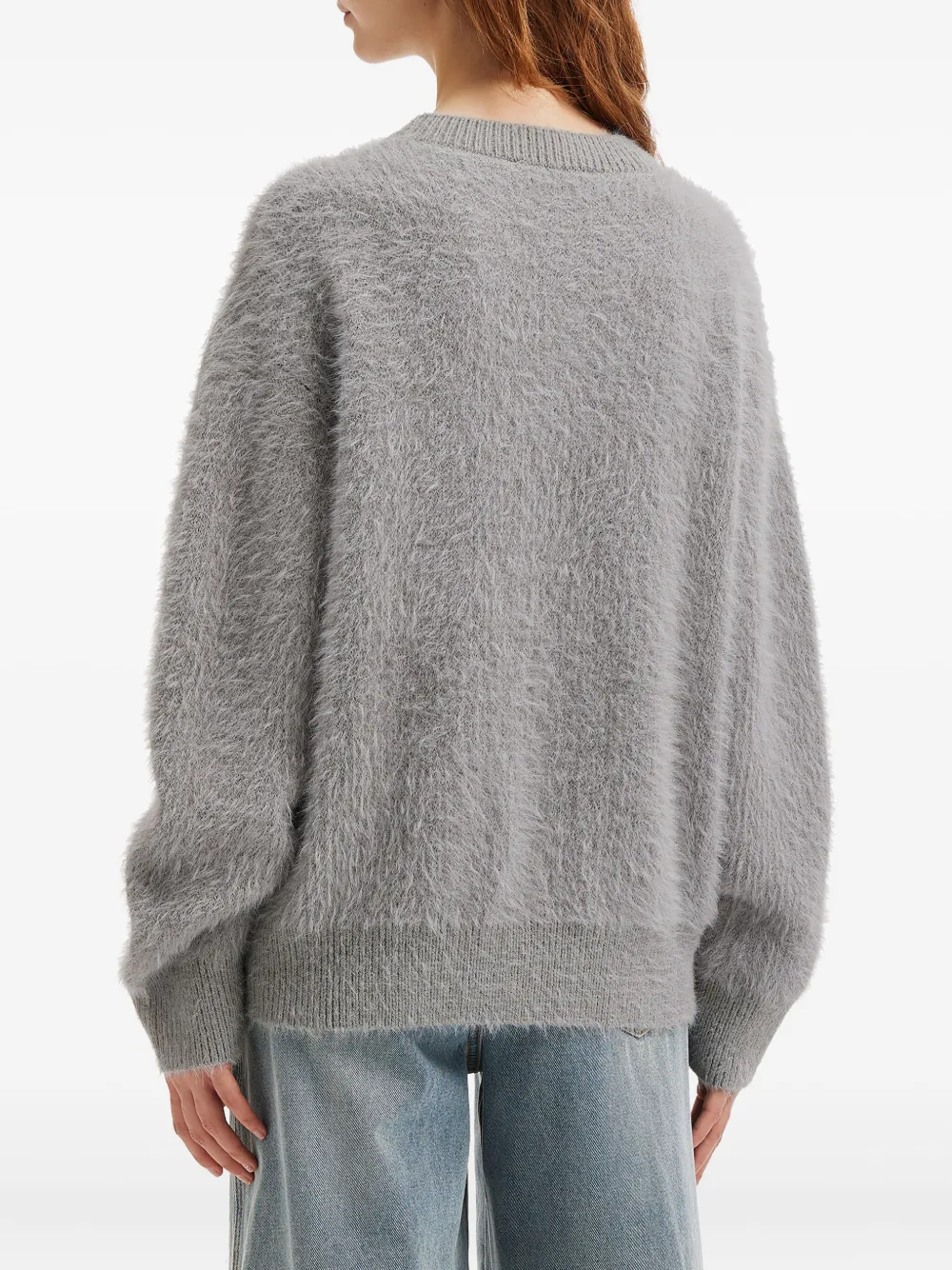 Mini Cream Graphic-design Sweater In Gray