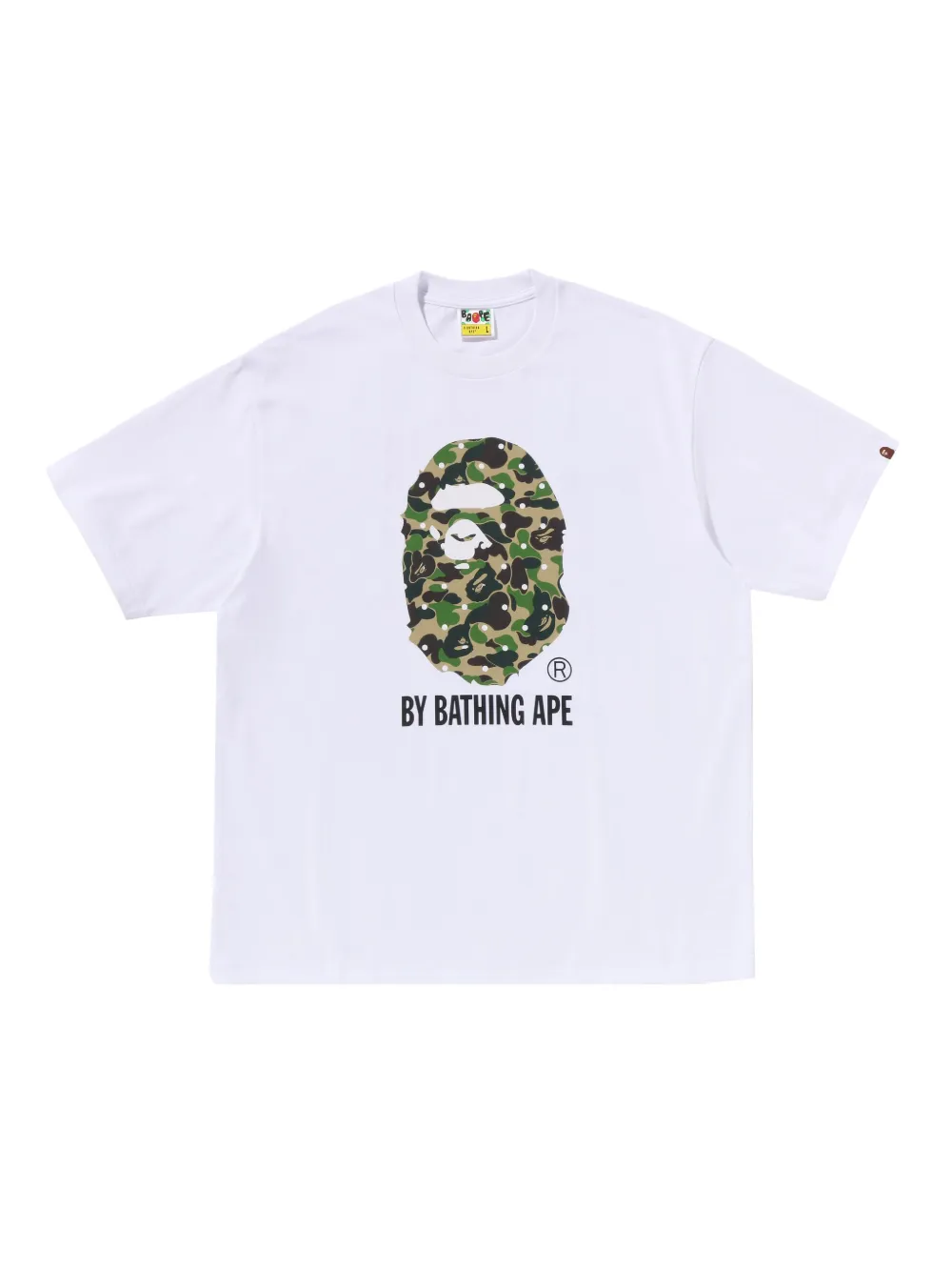 A BATHING APE® playera con estampado militar | blanco | Image 1