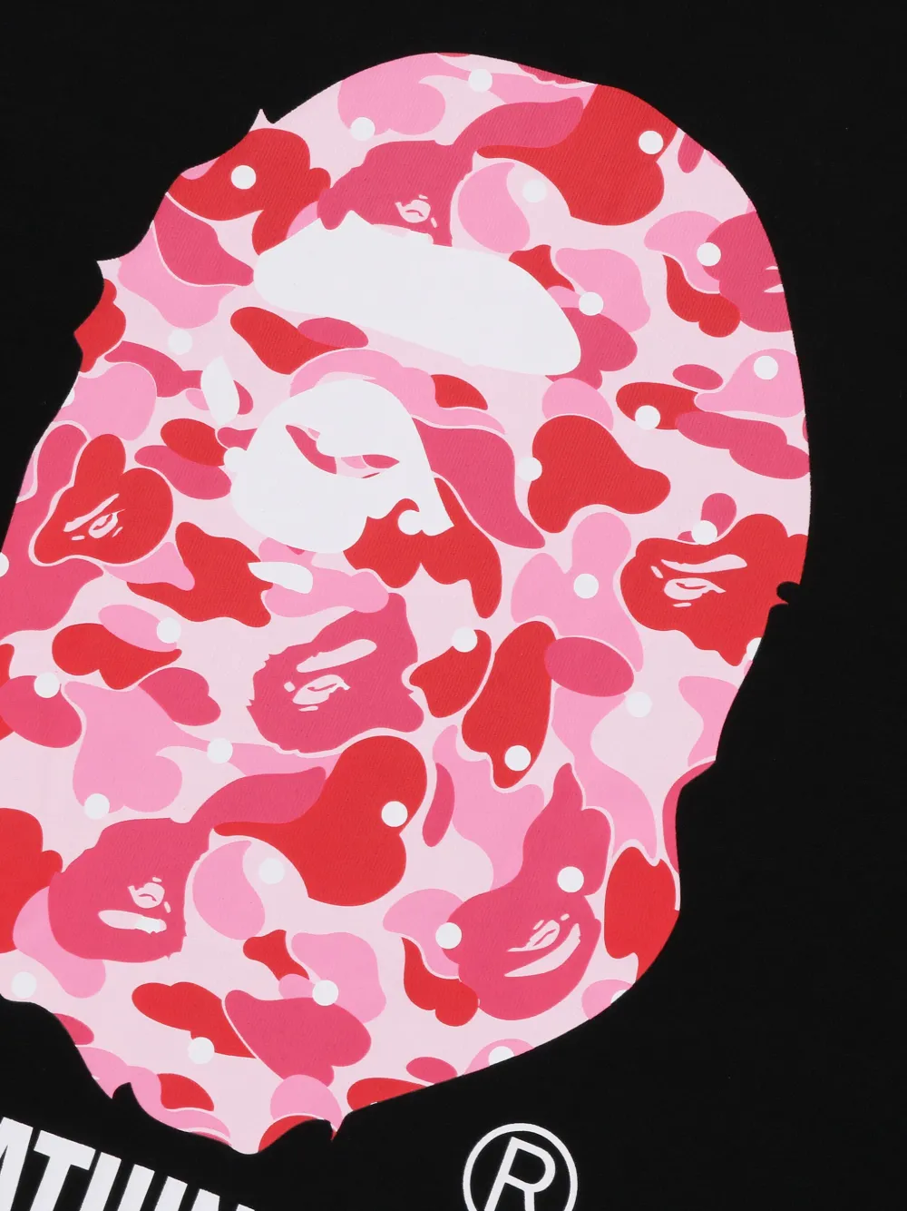 A BATHING APE logo-print T-shirt - Zwart