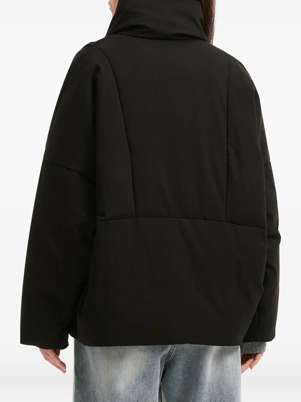 b+ab Jack met gestrikt detail en hoge hals Zwart