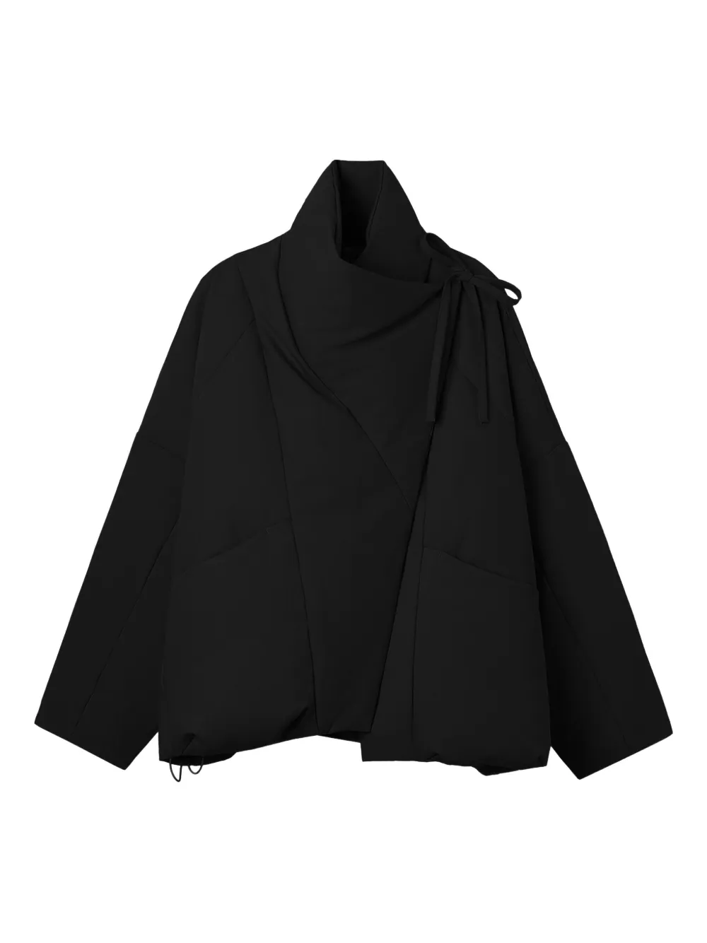 B+ab Tie-detail High-neck Jacket In Black