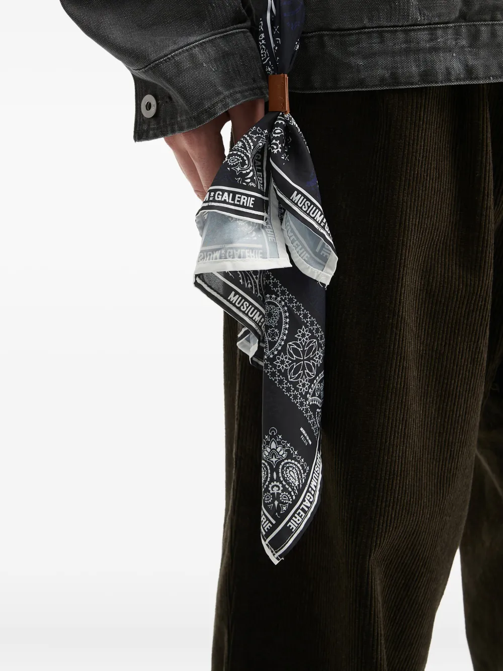 Musium Div. Scarf-charm Work Jacket In Gray