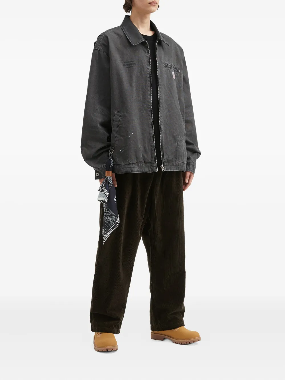 Musium Div. scarf-charm work jacket | Shirt Jackets | Image 2