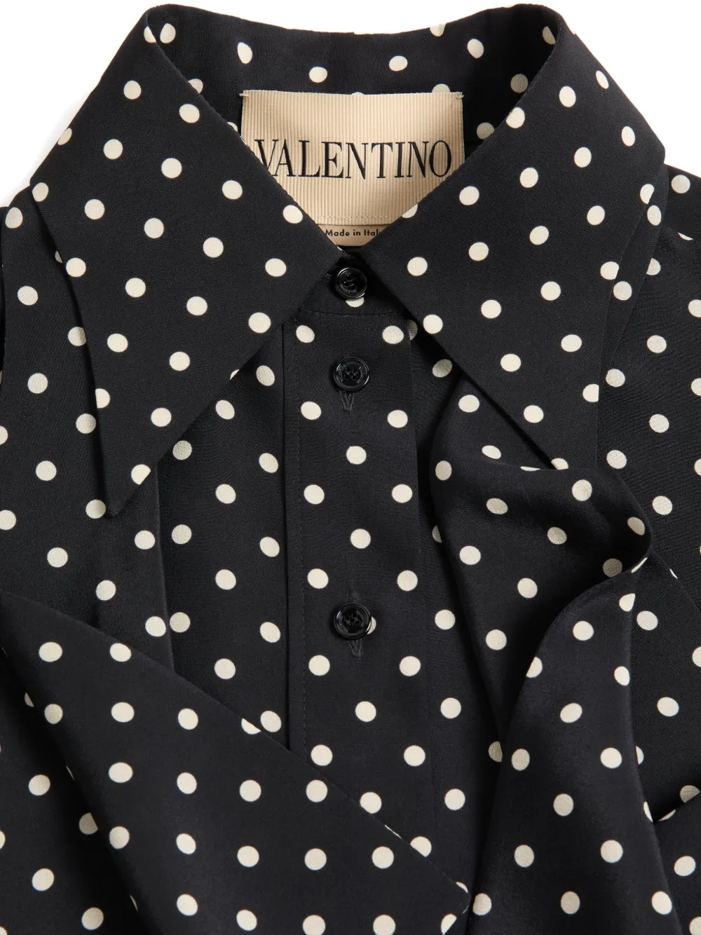 Valentino Garavani Plusdepoise blouse met knopen Zwart