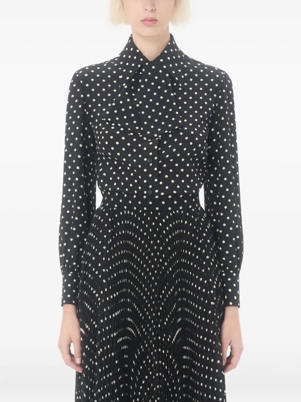 Valentino Garavani Plusdepoise blouse met knopen Zwart