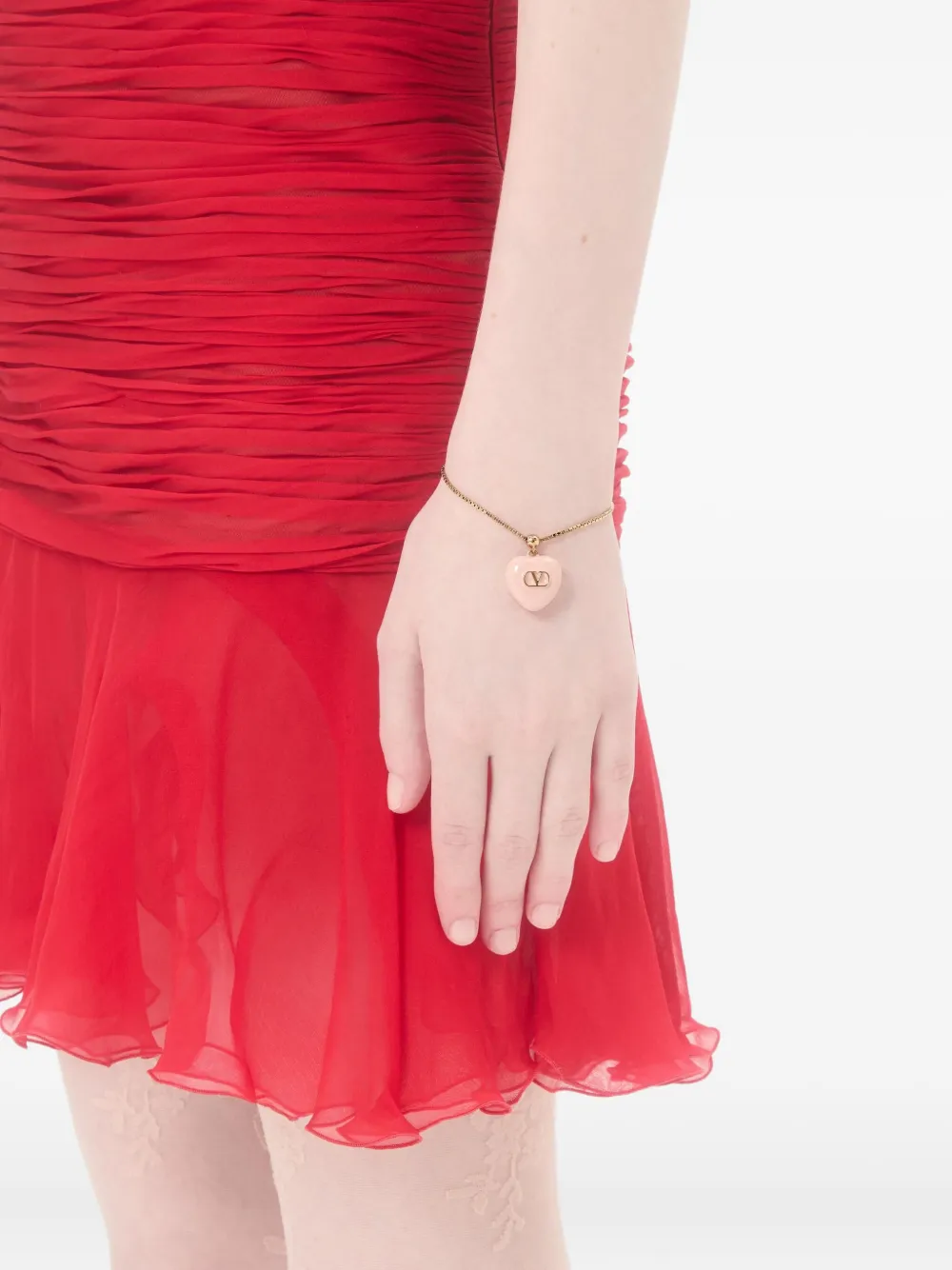 Valentino Garavani Coeur Royal armband met hart bedel - Goud