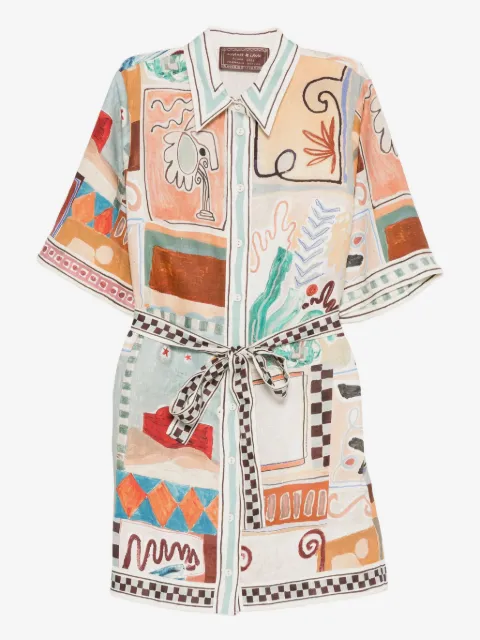 ALEMAIS Michelle abstract-print mini dress