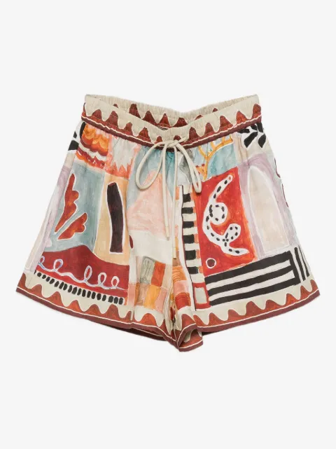 ALEMAIS Michelle abstract-print shorts