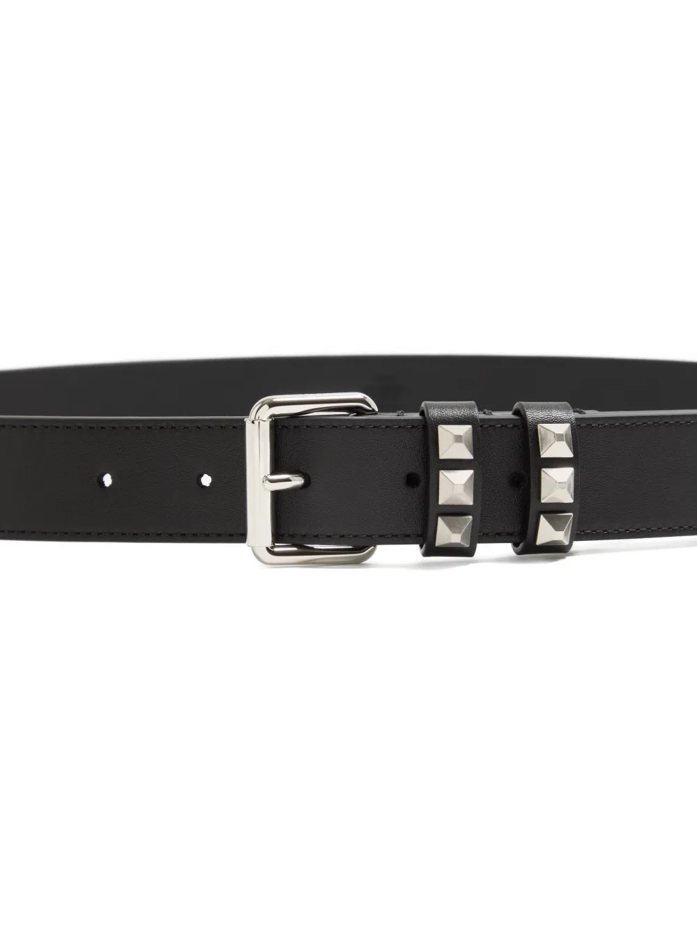 Valentino Garavani Flaneuse leren riem met studs Zwart