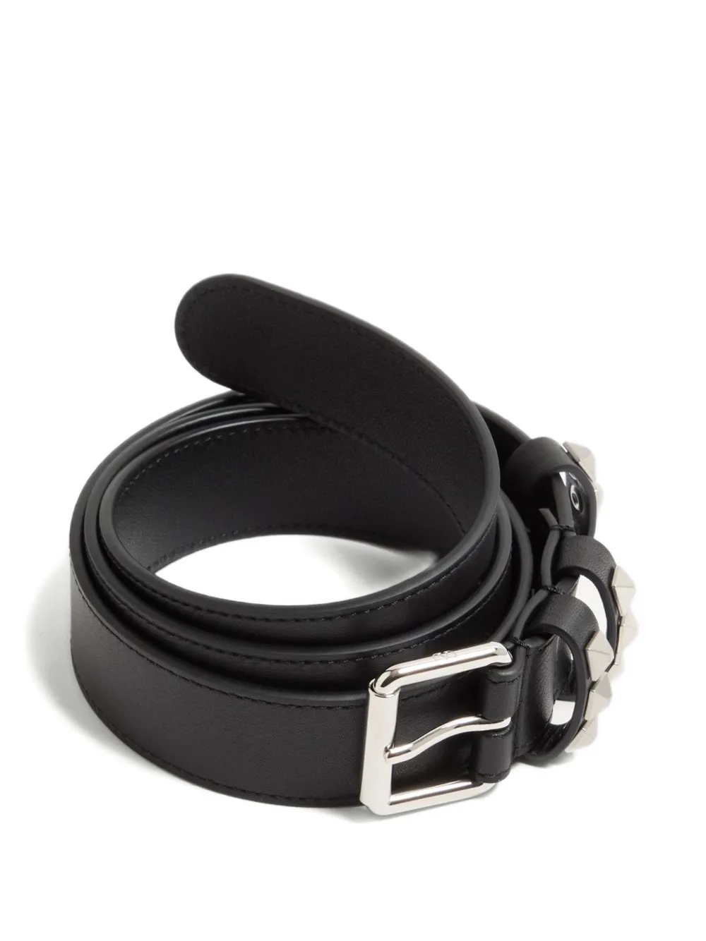 Valentino Garavani Flaneuse leren riem met studs Zwart