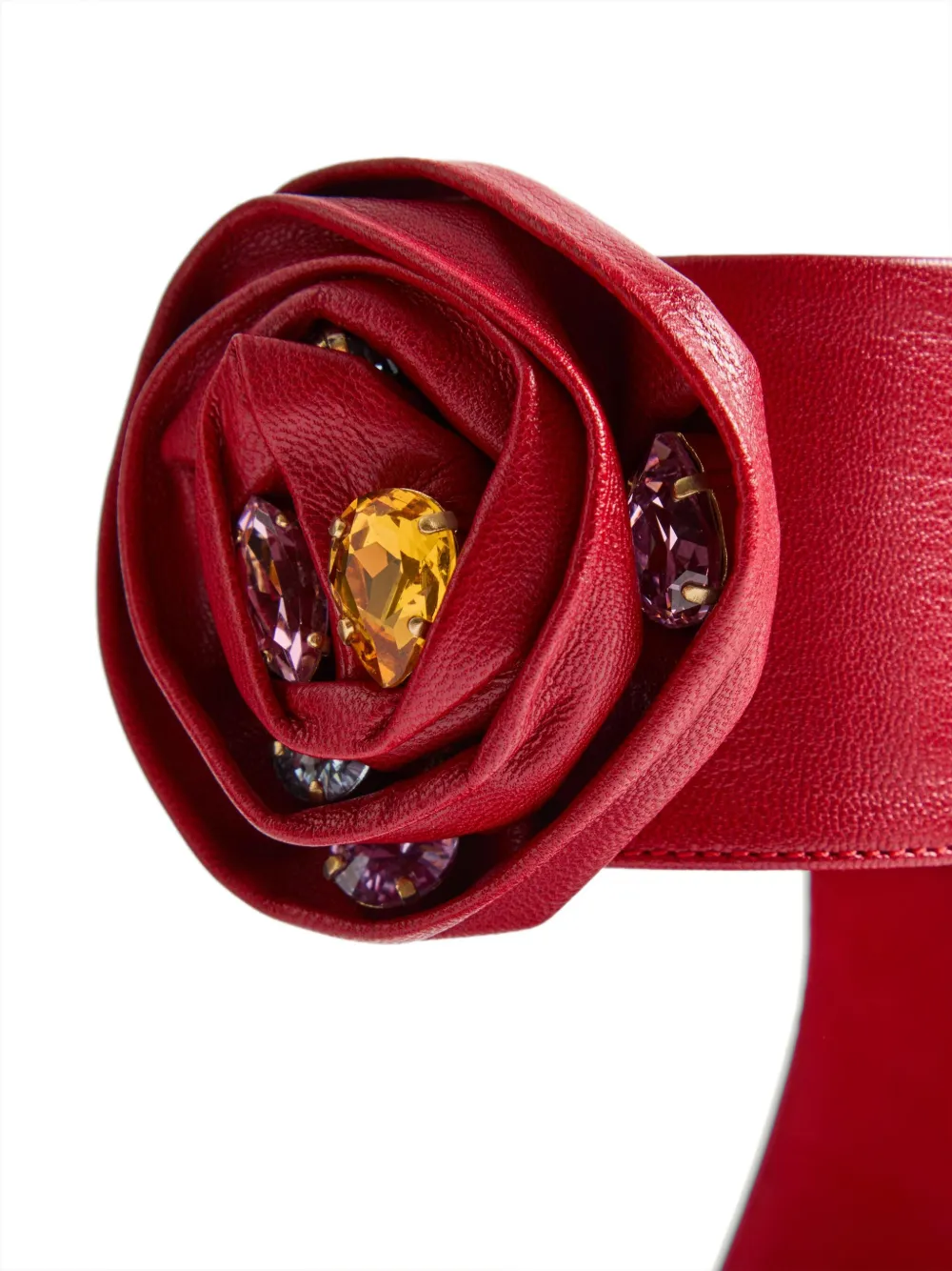 Valentino Garavani 105 mm Drip Rose sandalen verfraaid met kristallen Rood