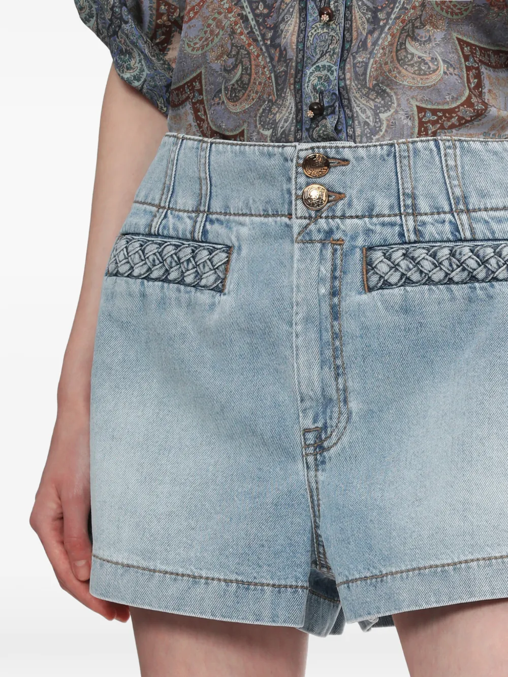 Zimmermann Skylark Shorts In Blue
