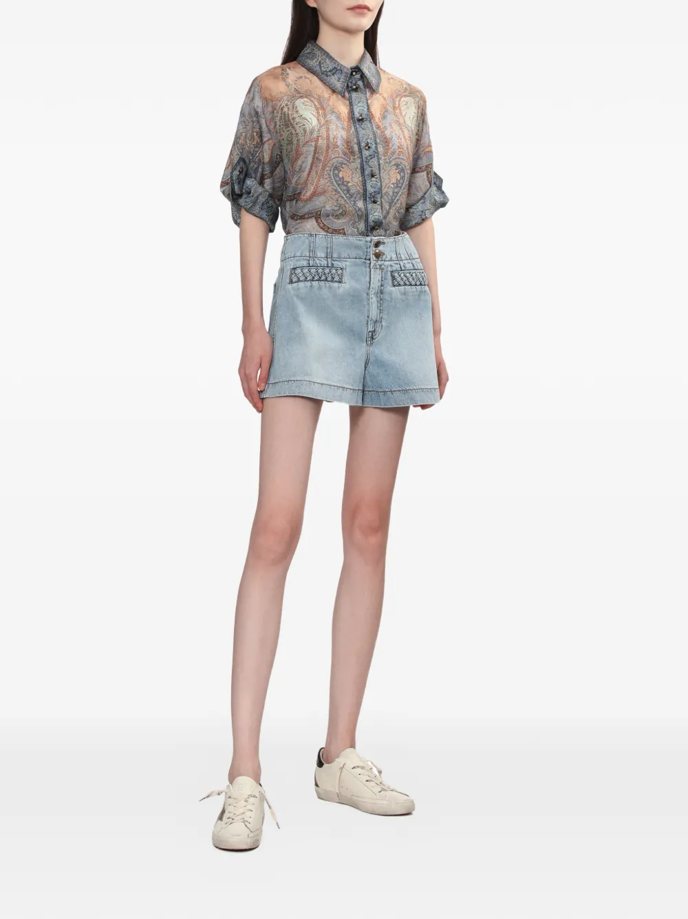 Zimmermann Skylark Shorts In Blue