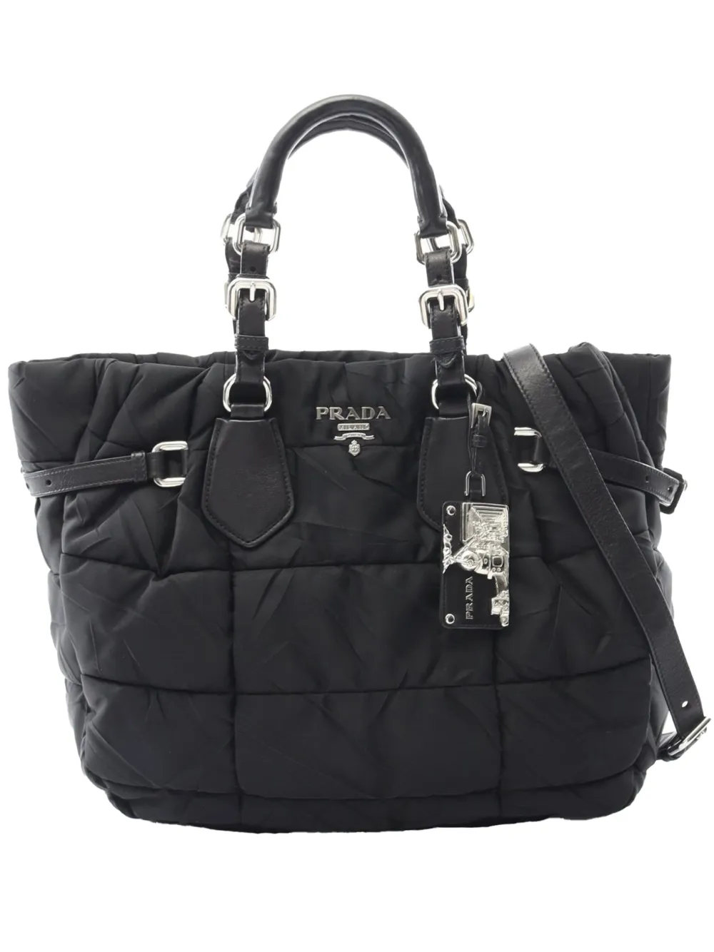 Prada Pre-Owned 2010-2025 Tessuto Crispy tote bag - ブラック Prada Pre-Owned 2010-2025 Tessuto Crispy tote bag - ブラック