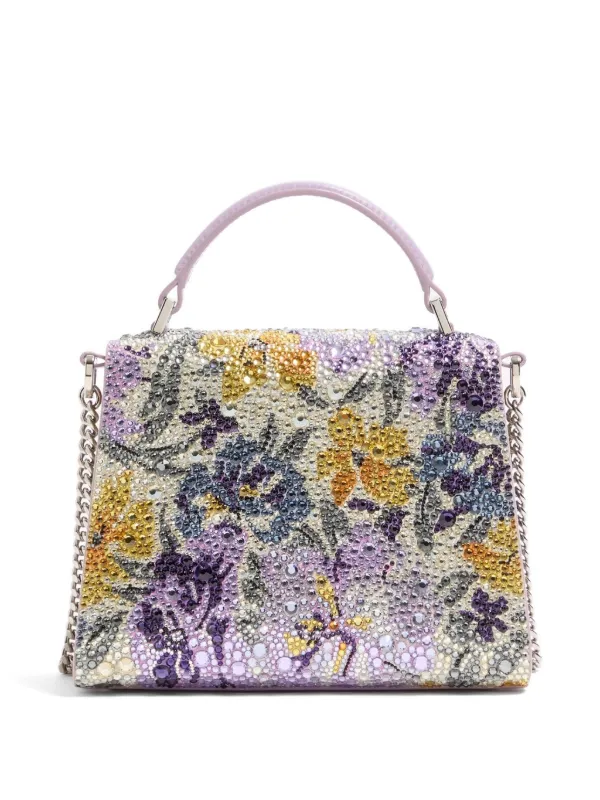 Valentino Garavani Mini Vsling Handbag With Flowerism Rhinestone