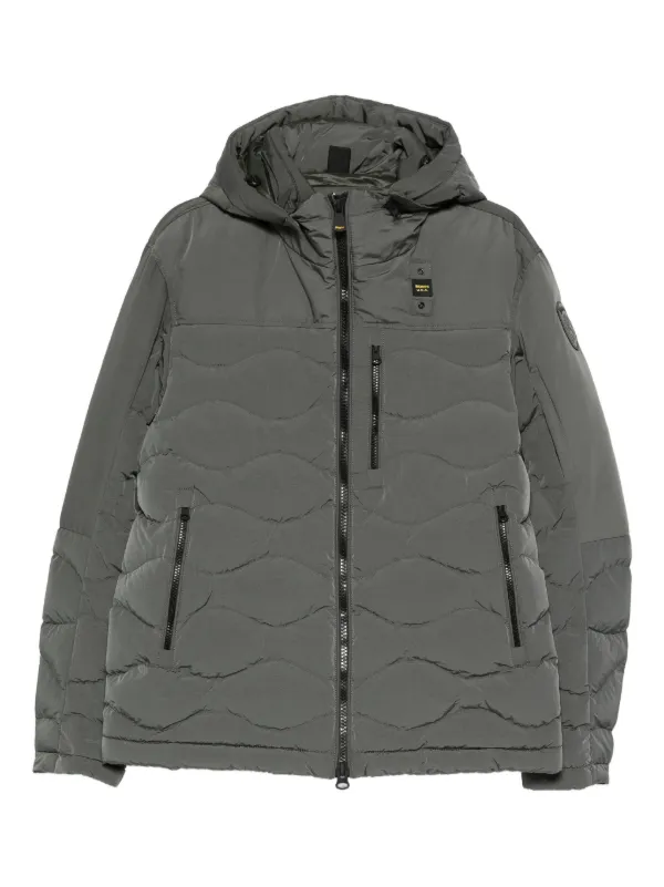 Blauer フーデッド キルティングジャケット | グリーン | FARFETCH JP