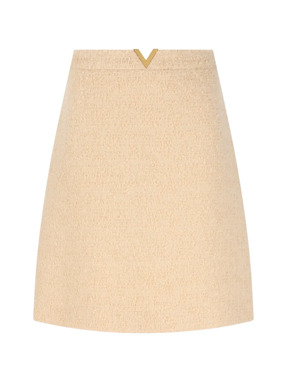Valentino Garavani Mini-rok met V-vormig gouden detail Beige