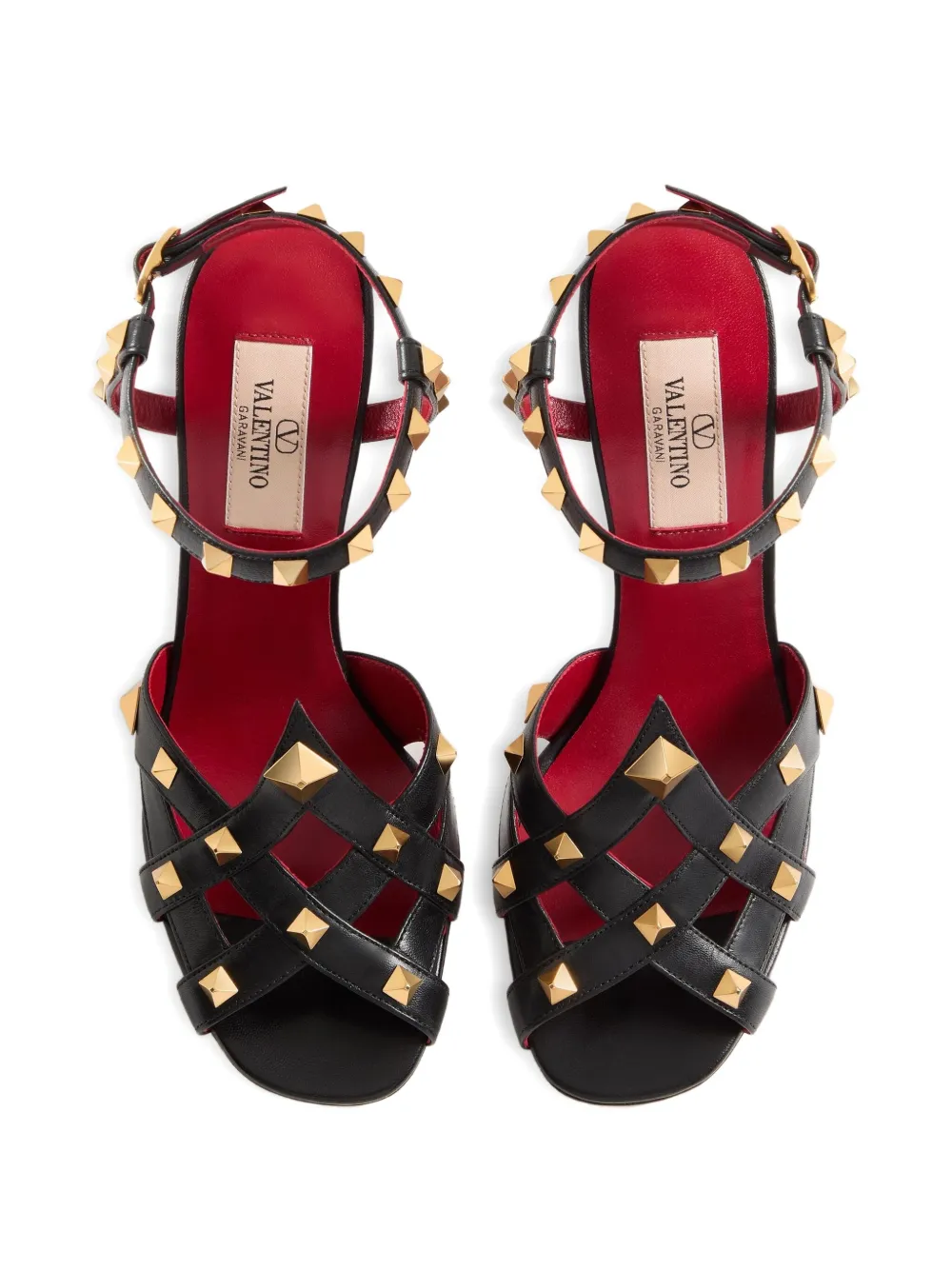 Valentino Garavani 100mm Studdy leren sandalen Zwart
