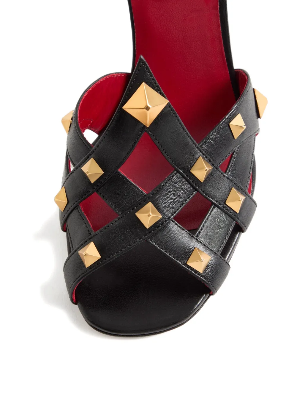 Valentino Garavani 100mm Studdy leren sandalen Zwart