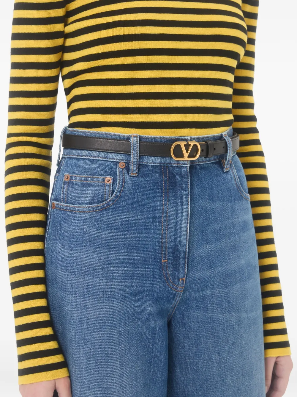 Valentino Garavani VLogo Signature omkeerbare riem Zwart