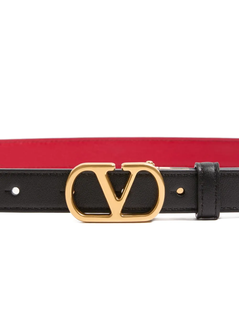  Valentino Garavani Vlogo Signature Reversible Belt - Black 
