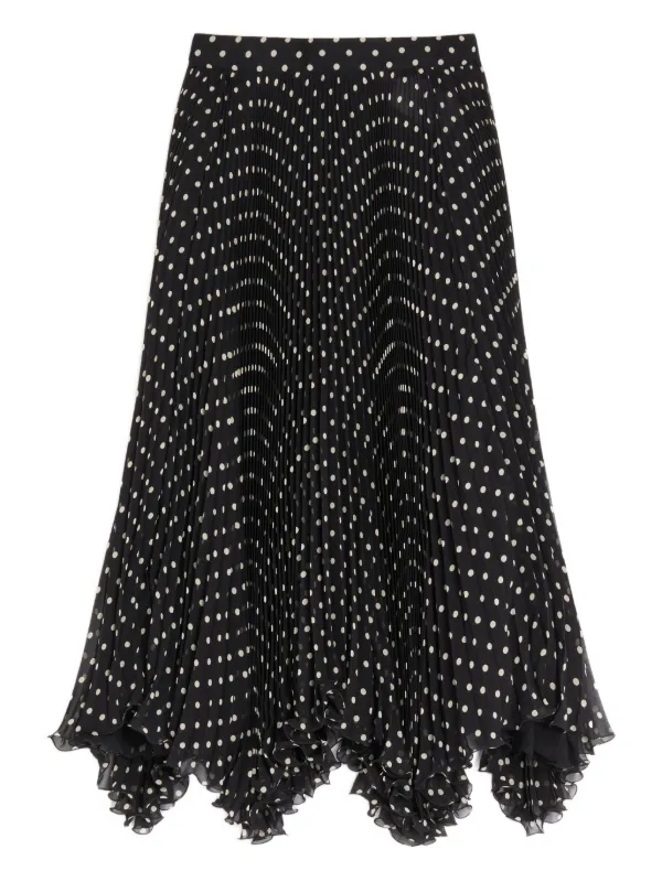 Valentino Garavani Asymmetrical Plusdepois Midi Skirt in Black