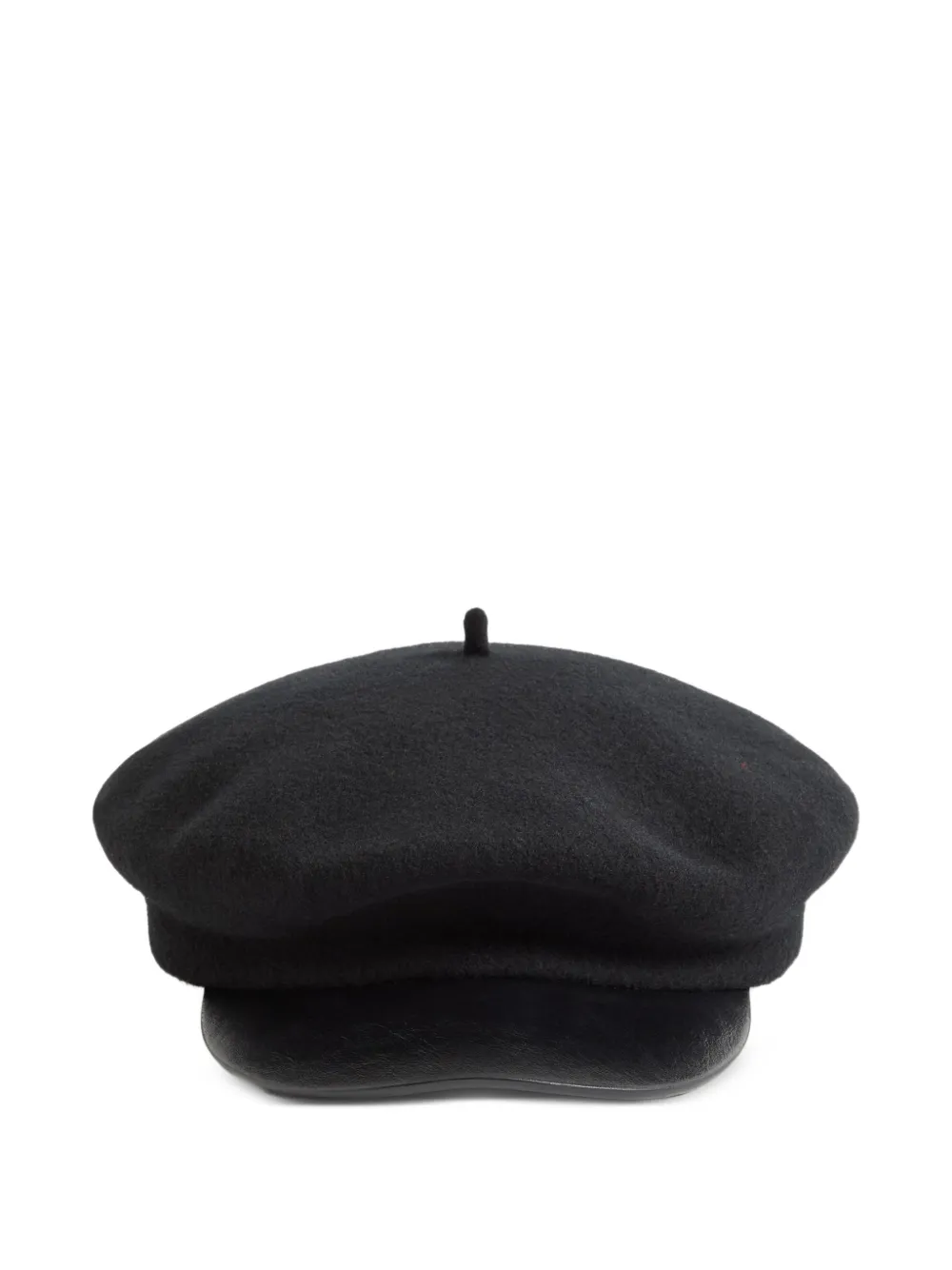 Valentino Garavani Vlogo Signature wool beanie with leather visor