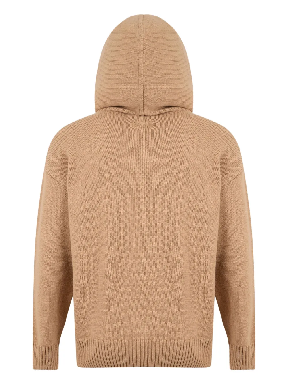 Msgm Logo-detail Hooded Sweater In Brown