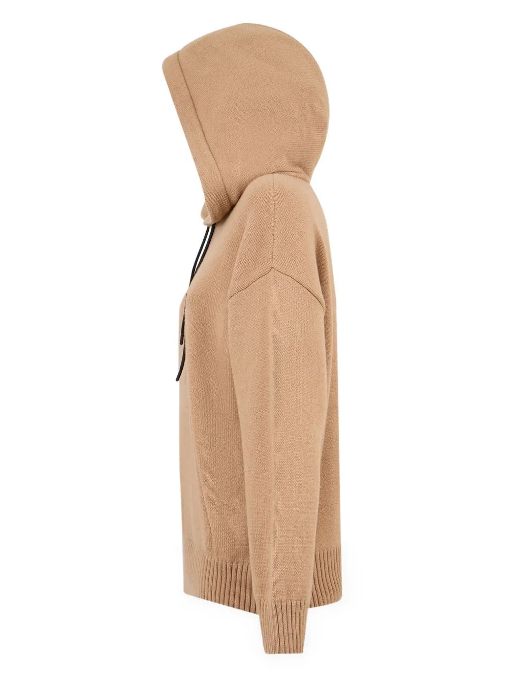 Msgm Logo-detail Hooded Sweater In Brown