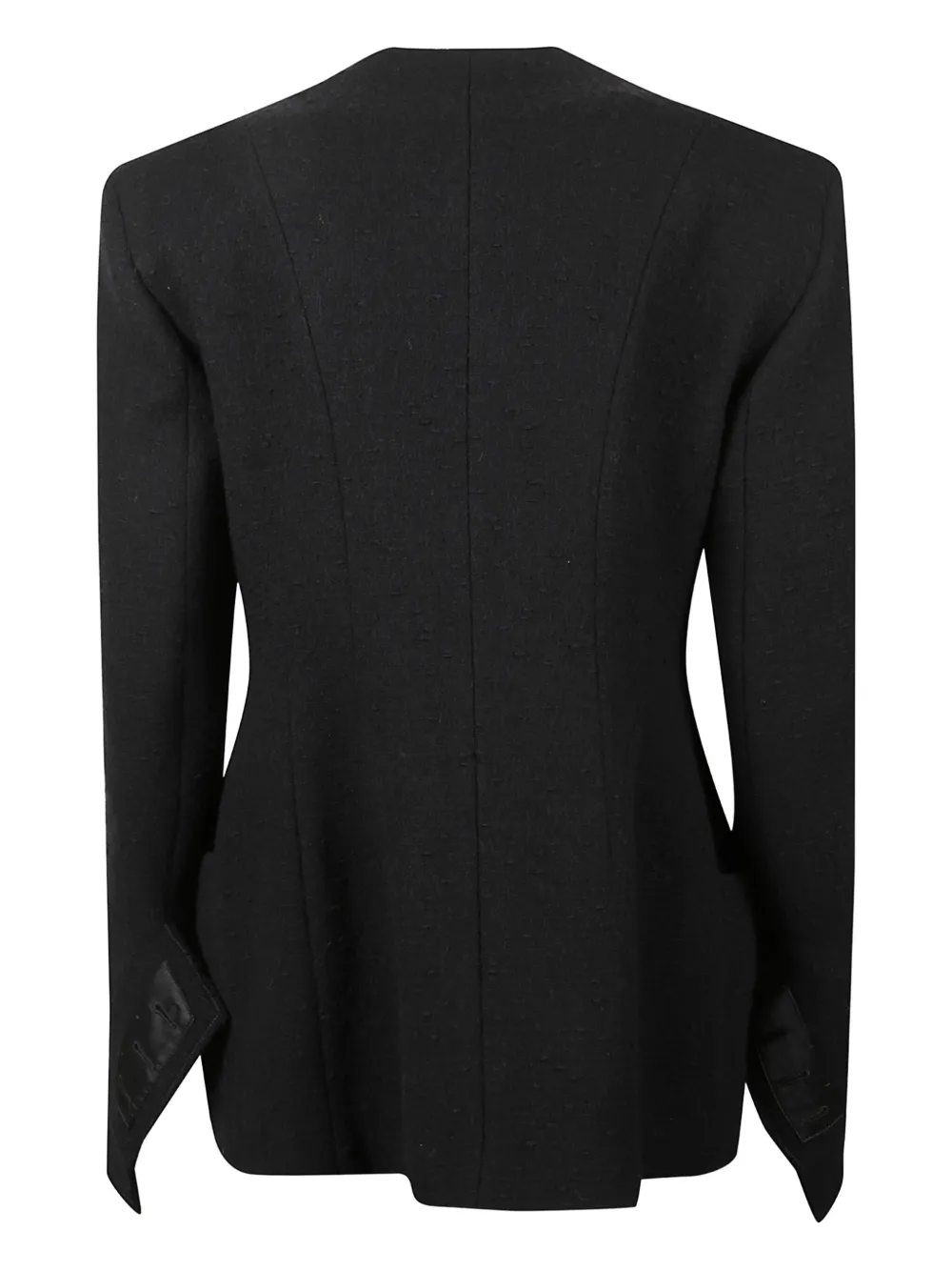Carven Deconstructed Wool Jacket In Black