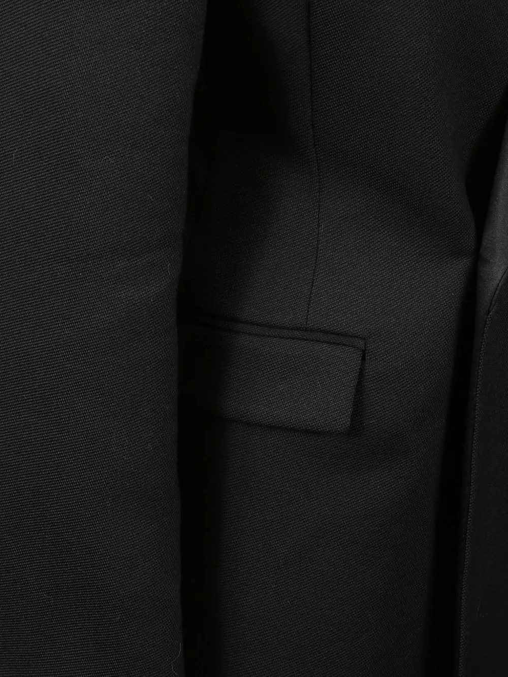 Carven Tuxedo Wool Coat In Black