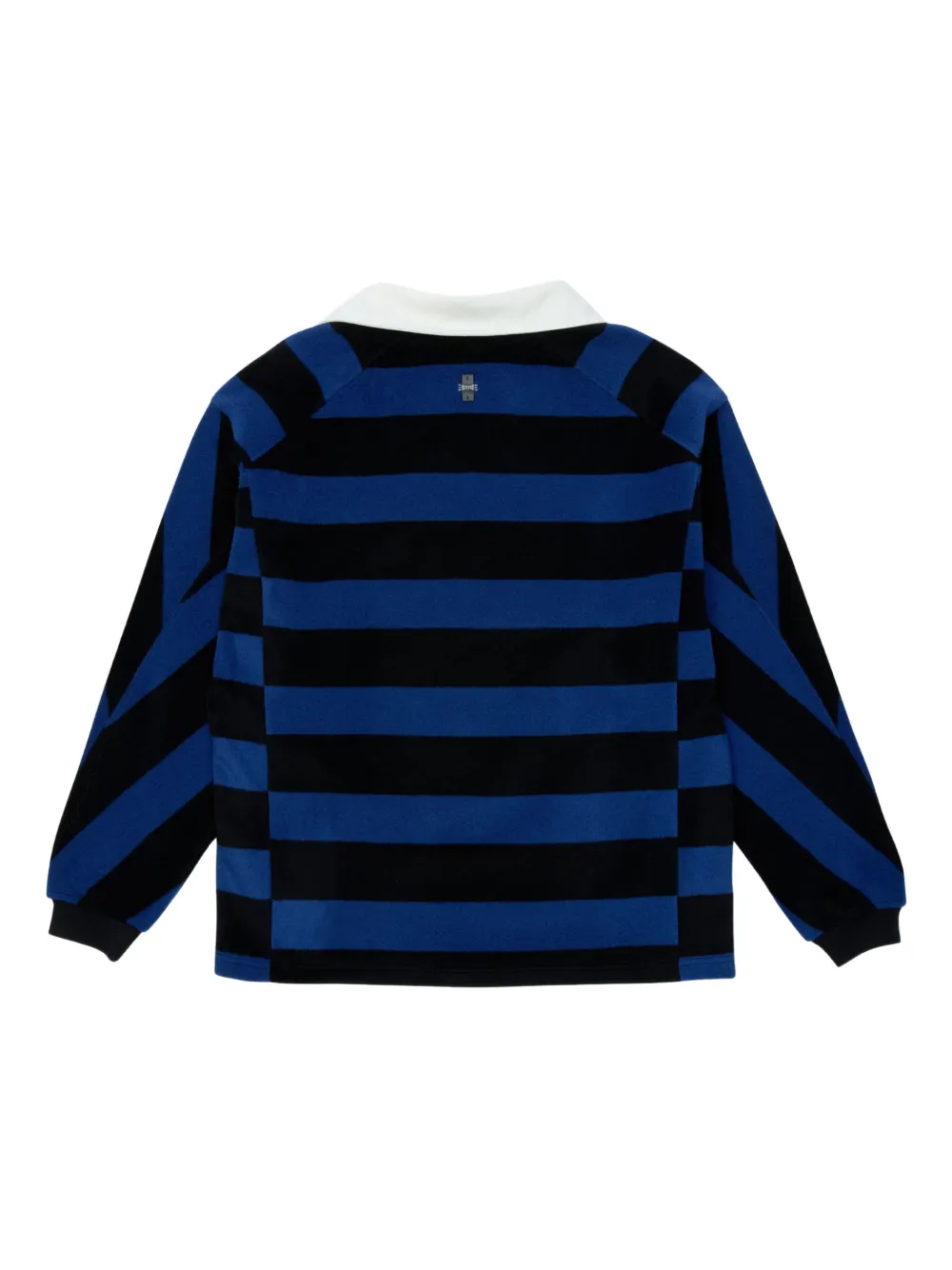 Ader Error Striped-pattern Long-sleeves Polo Shirt In Blue