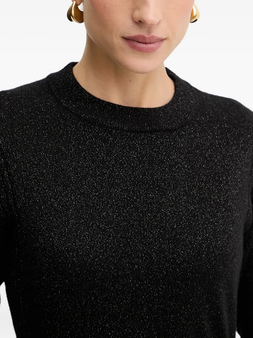 Armani Exchange Sweater met ronde hals Zwart
