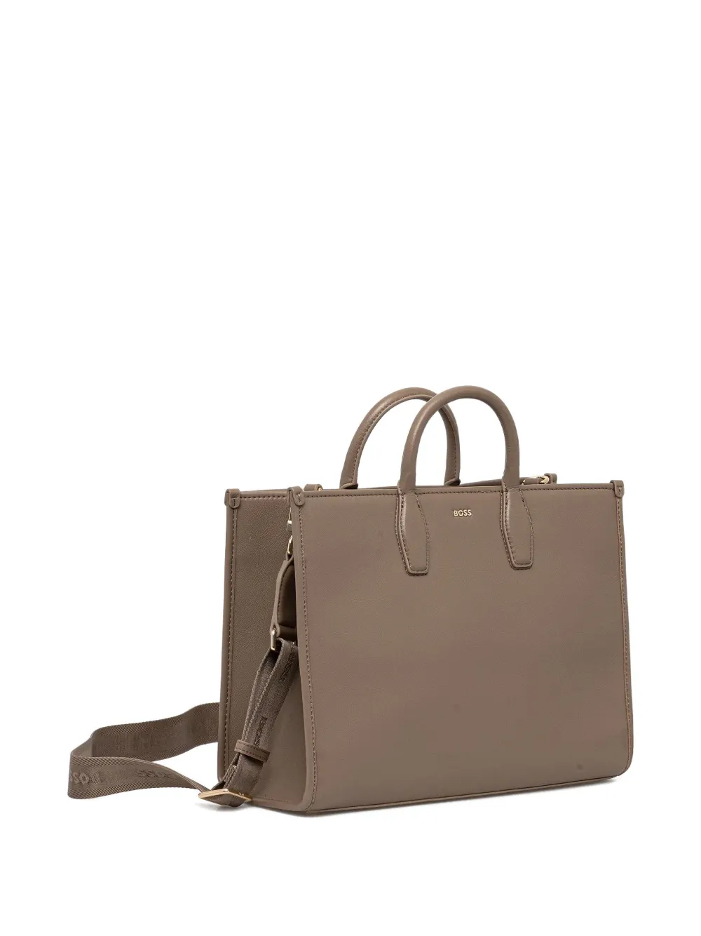 Hugo Boss Logo-lettering Tote Bag In Neutral