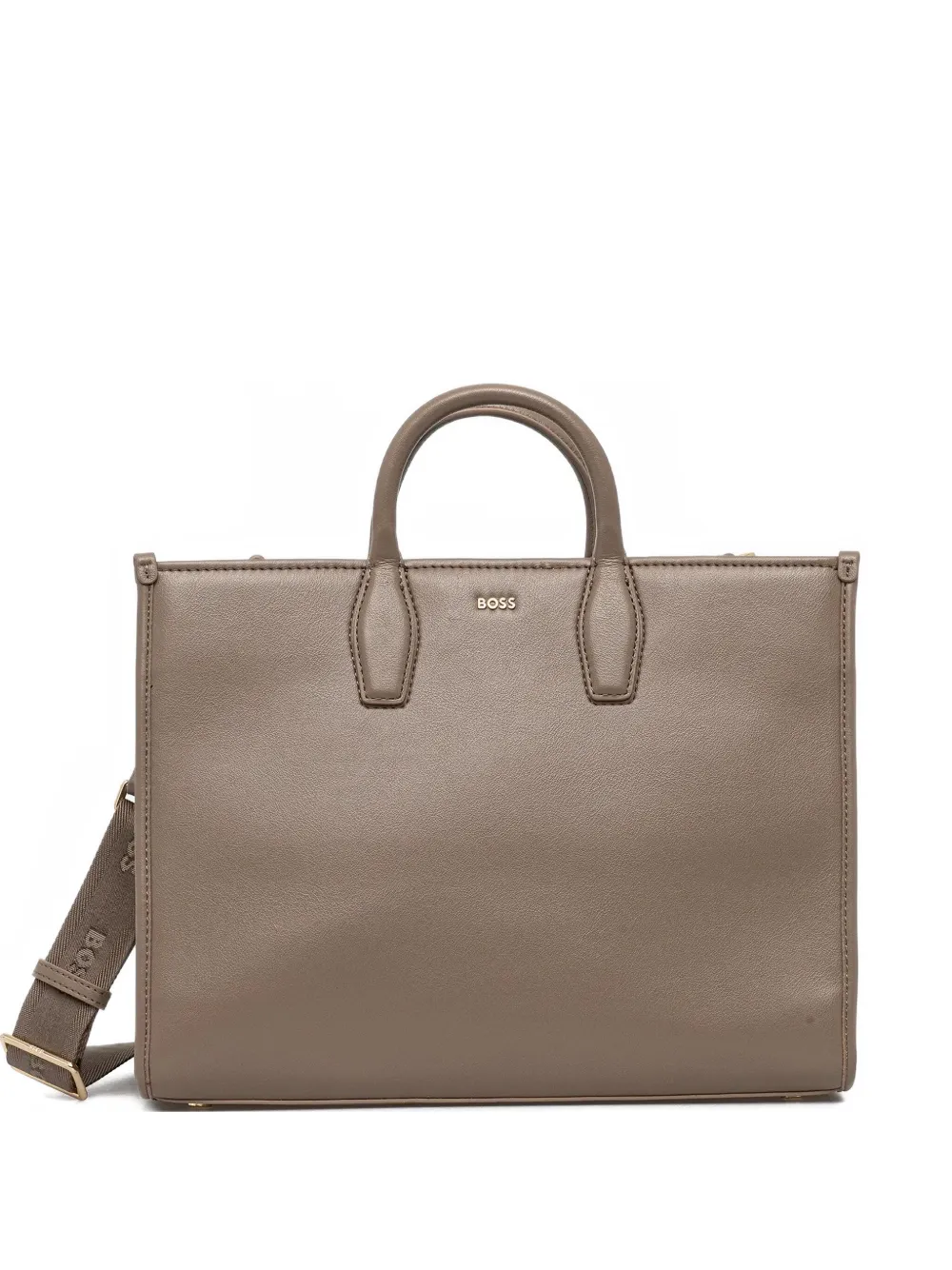 Hugo Boss Logo-lettering Tote Bag In Neutral