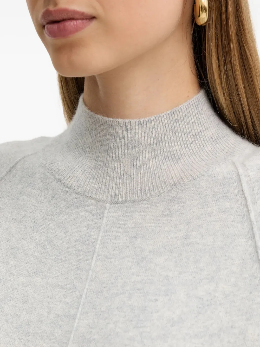Hugo Boss Mock-neck Sweater In Gray