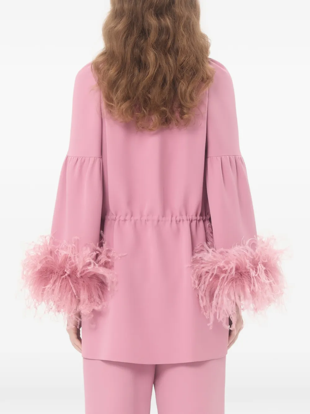 Cady Couture feather-trim blouse