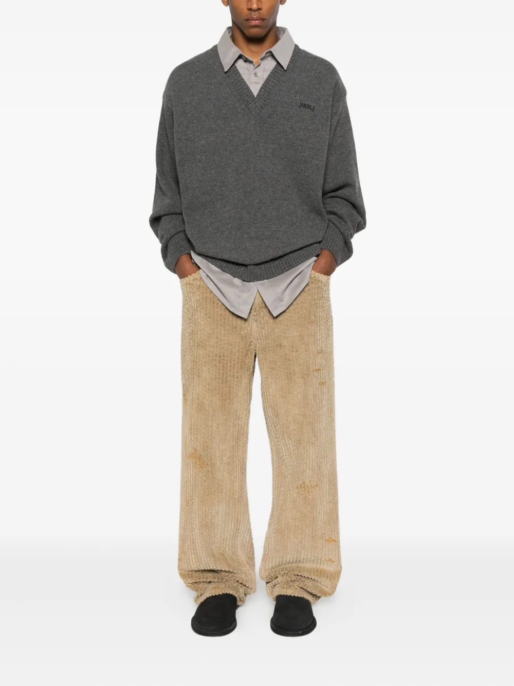 Juun.J logo sweater - Grijs