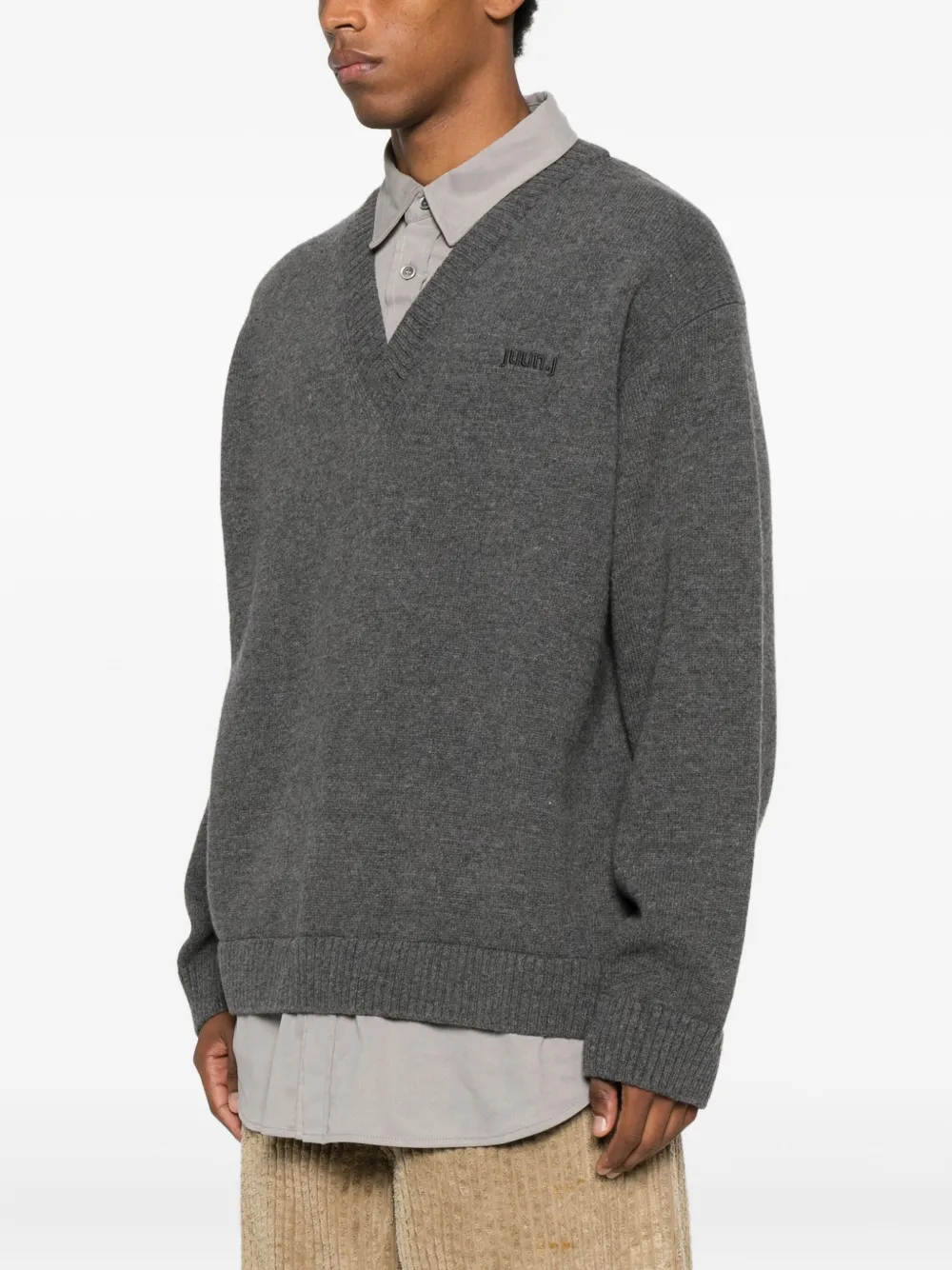 Juun.J Sweater met logo Grijs