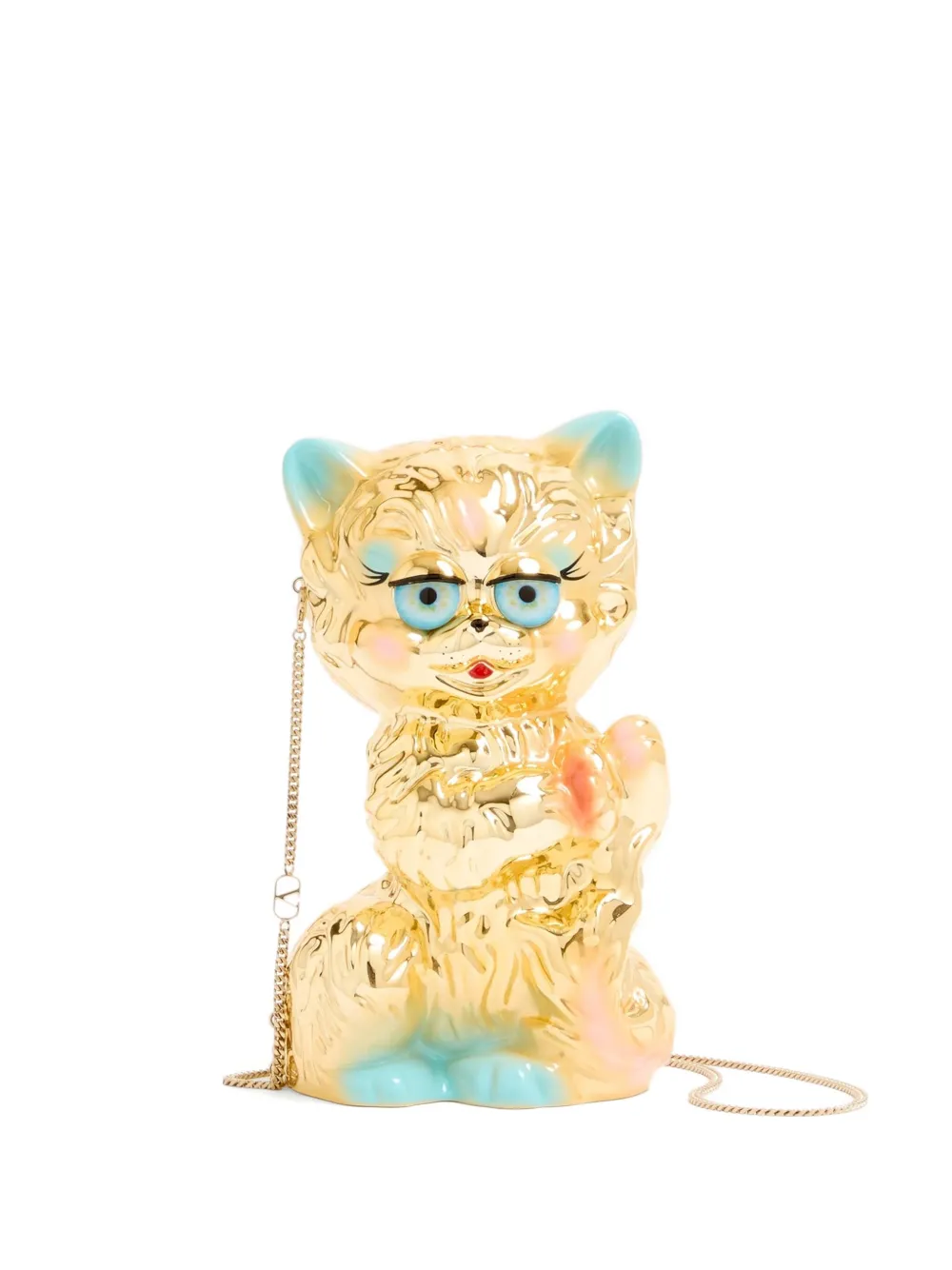 Valentino Le Chat De La Maison Minaudière Clutch Bag In Gold