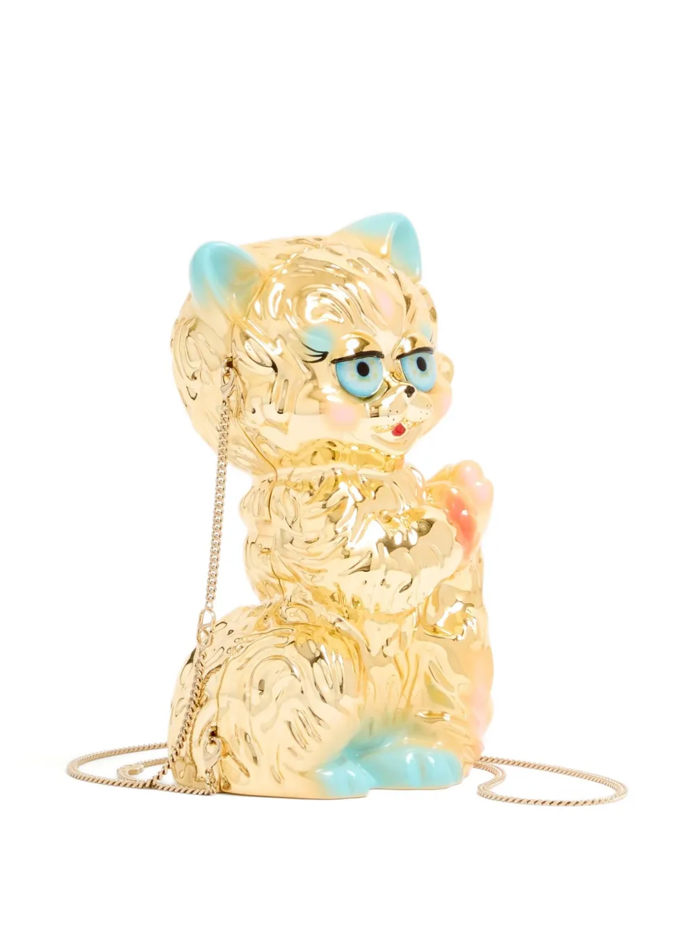 Valentino Le Chat De La Maison Minaudière Clutch Bag In Gold