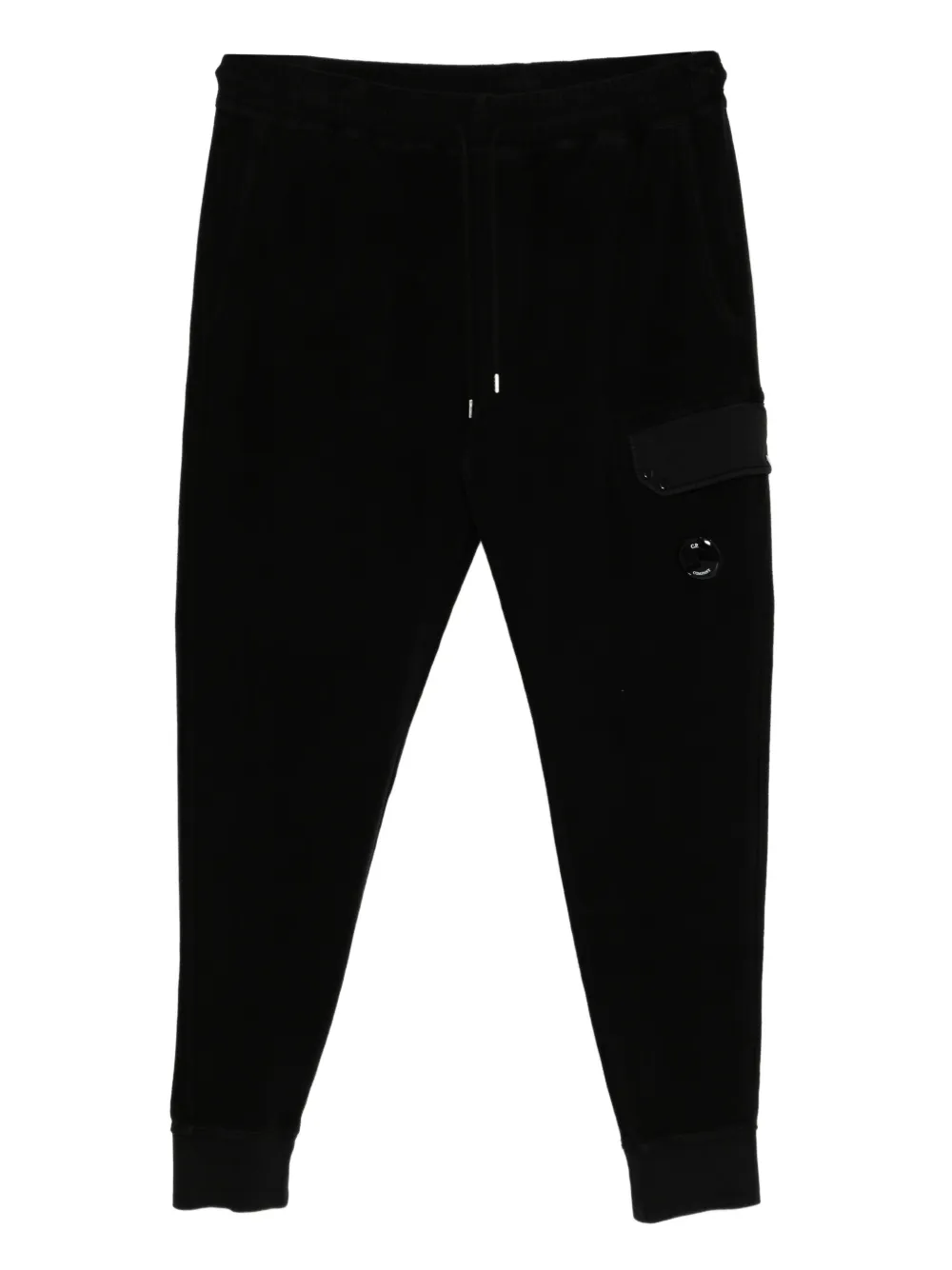 C.P. Company Lens brushed track pants | Black | Image 1