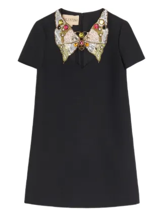Valentino Garavani butterfly-detail Mini Dress | Black