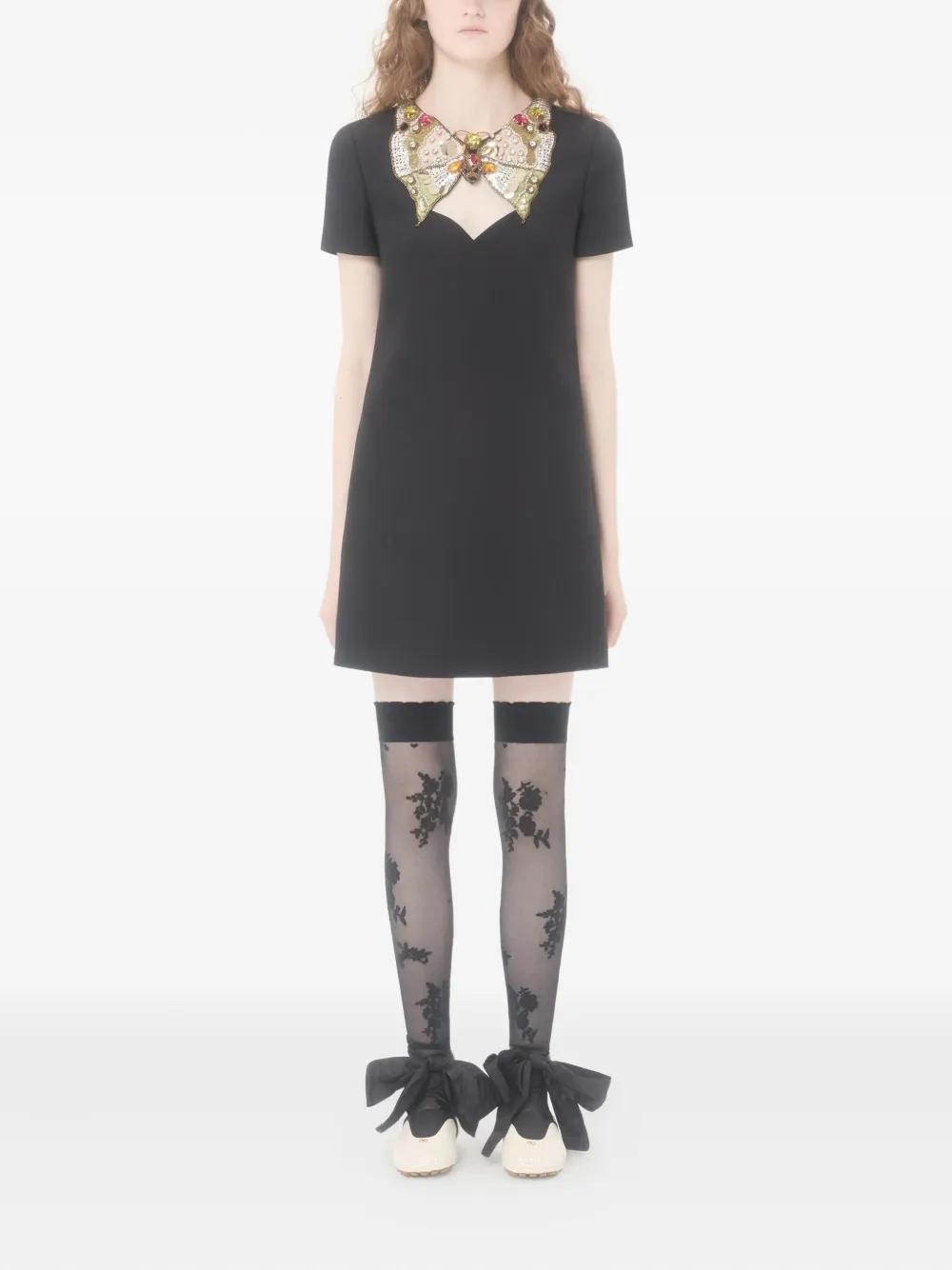 Valentino Garavani Mini-jurk met vlinderdetail - Zwart