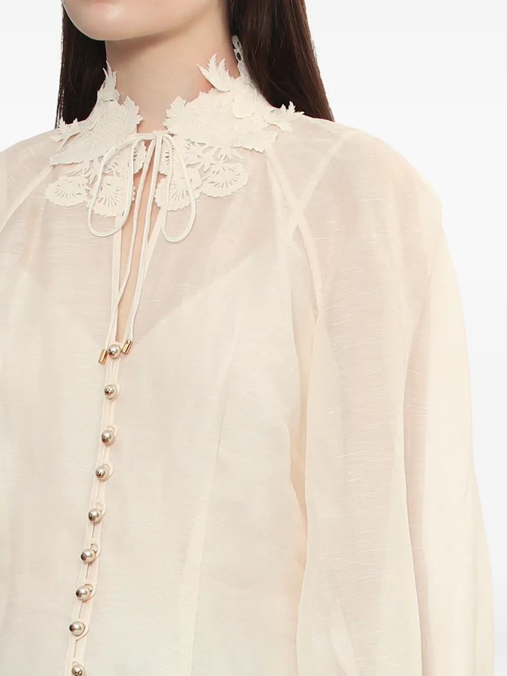 Zimmermann Rebellion Blouse In Neutral